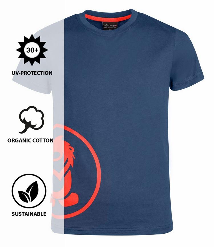 Trollkids Trollkids Kroksand T-Shirt Kinder - Mystikblau/Hellrot - 0 | SportScheck