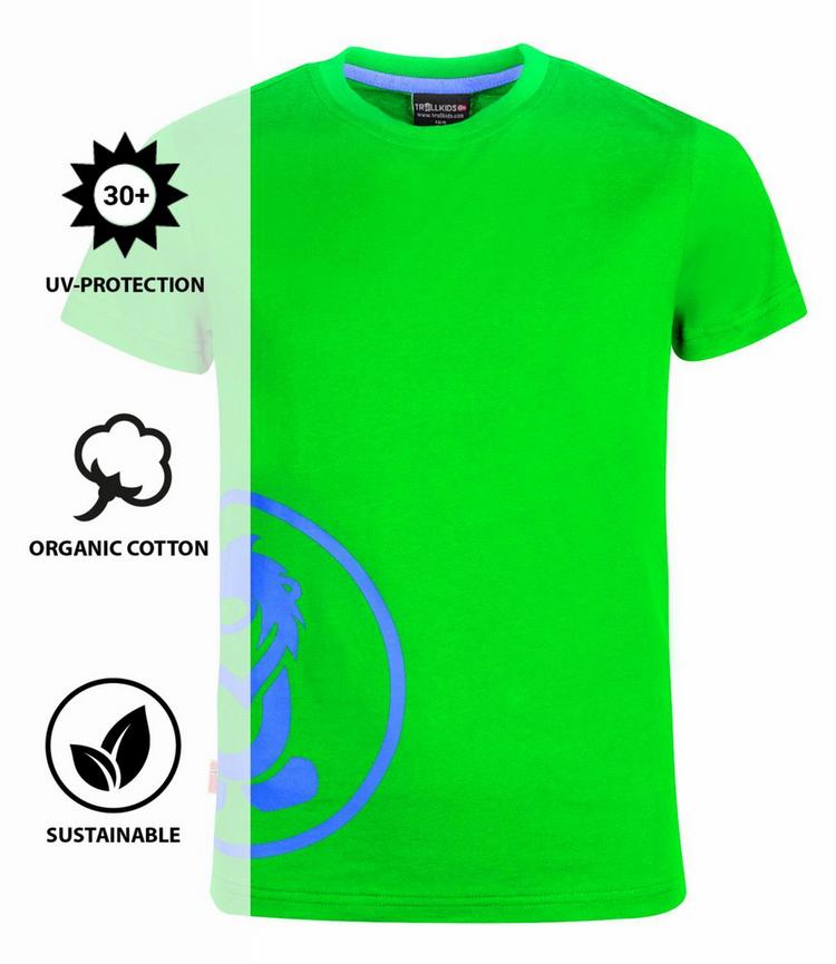 Trollkids Trollkids Kroksand T-Shirt Kinder - Hellgr&uuml;n / Blau - 0 | SportScheck