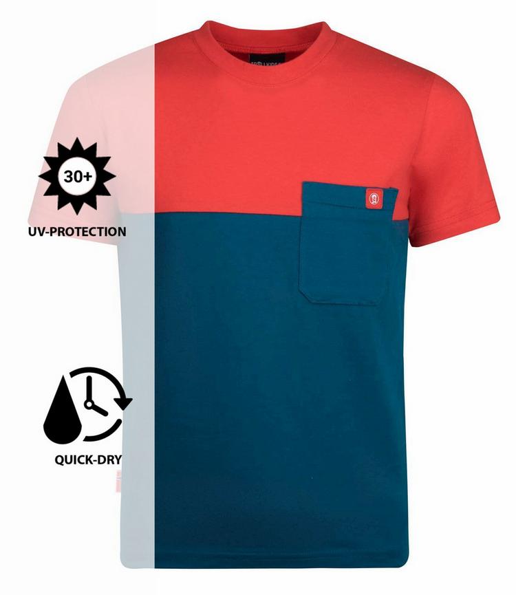 Trollkids Trollkids Bergen T-Shirt Kinder - Petrolblau/Rot - 0 | SportScheck