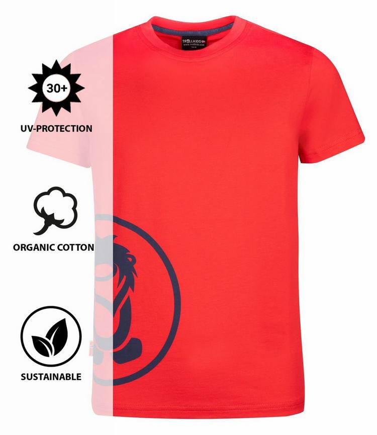 Trollkids Trollkids Kroksand T-Shirt Kinder - Hellrot / Blau - 0 | SportScheck