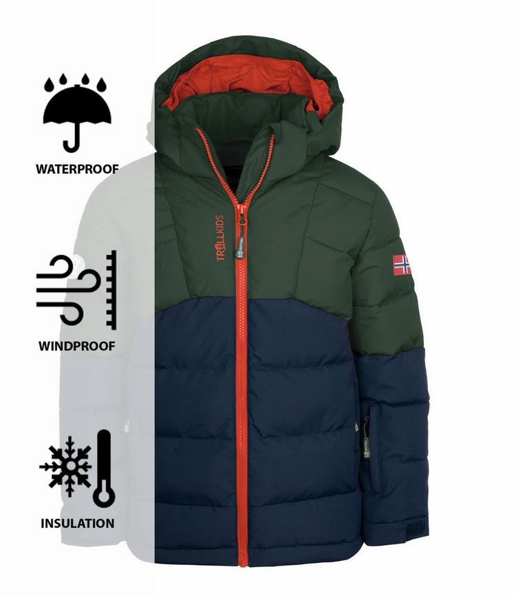 Trollkids Trollkids Gryllefjord Winterjacke Kinder - Waldgr&uuml;n/Marineblau - 0 | SportScheck