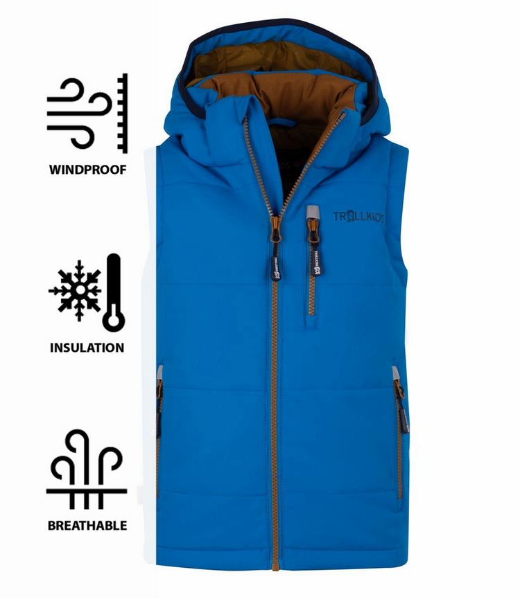 Trollkids Trollkids Narvik XT Outdoorweste Kinder - Azurblau/Bronze - 0 | SportScheck