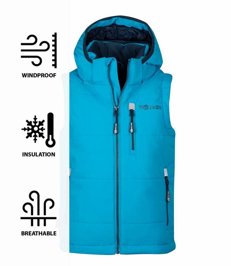 Trollkids Trollkids Narvik XT Outdoorweste Kinder - Vivid-Blau/Nachtblau - 0 | SportScheck