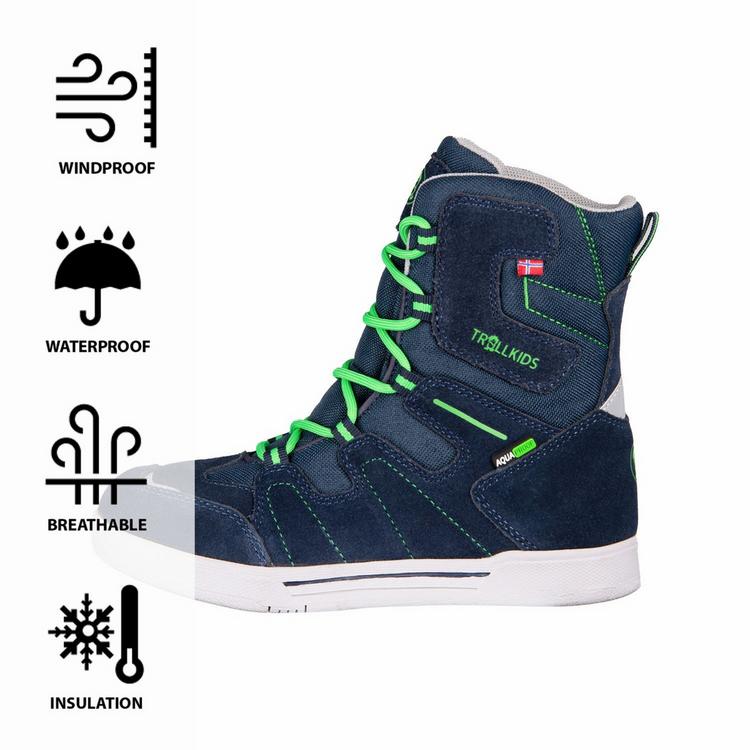 Trollkids Trollkids Skanden Winterschuhe Kinder - Marineblau/Hellgr&uuml;n - 0 | SportScheck