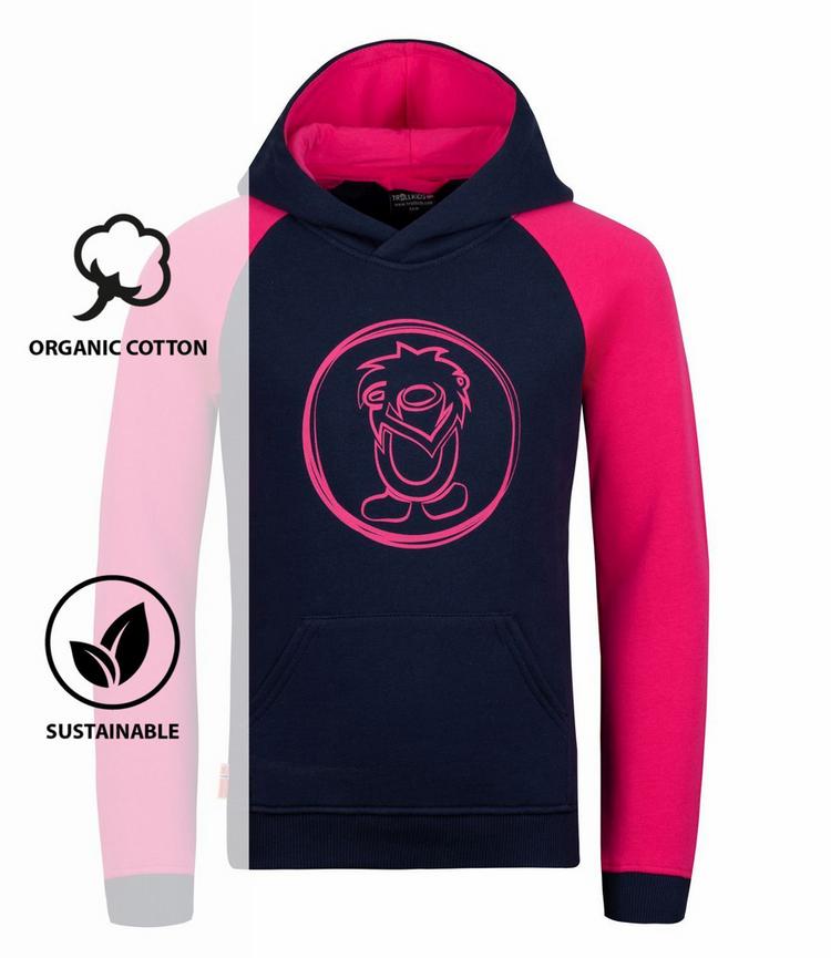 Trollkids Trollkids Stavanger Hoodie M&auml;dchen - Marineblau/Pink - 0 | SportScheck