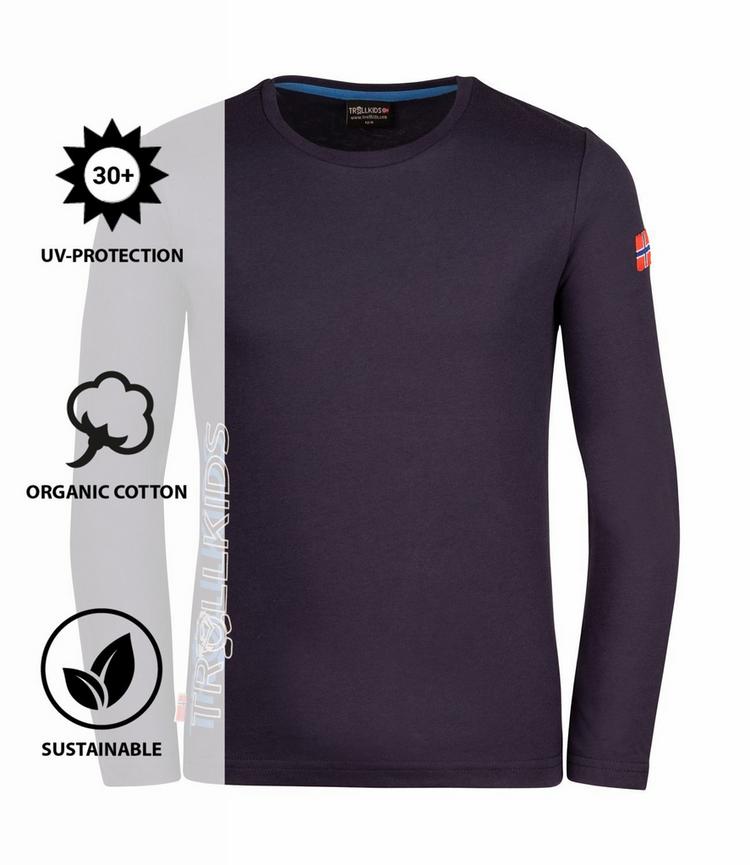 Trollkids Trollkids Stavanger Longshirt Kinder - Marineblau / Mittelblau - 0 | SportScheck