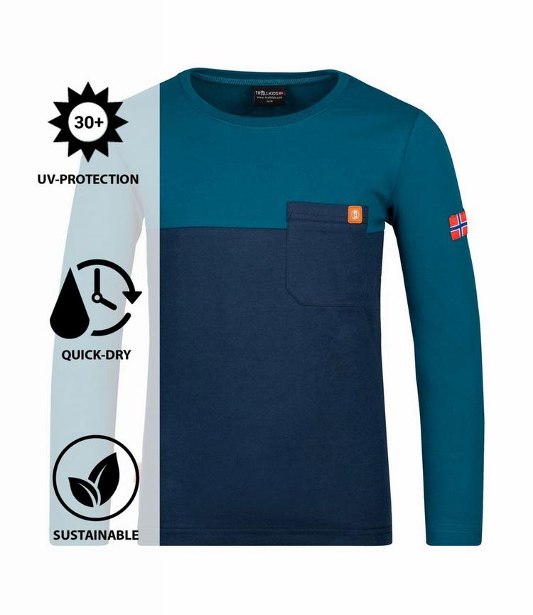 Trollkids Trollkids Bergen Longshirt Kinder - Nachtblau/Dunkelblau - 0 | SportScheck