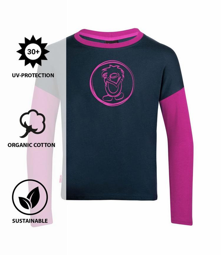 Trollkids Trollkids Preikestolen Longshirt M&auml;dchen - Marineblau/Beere - 0 | SportScheck
