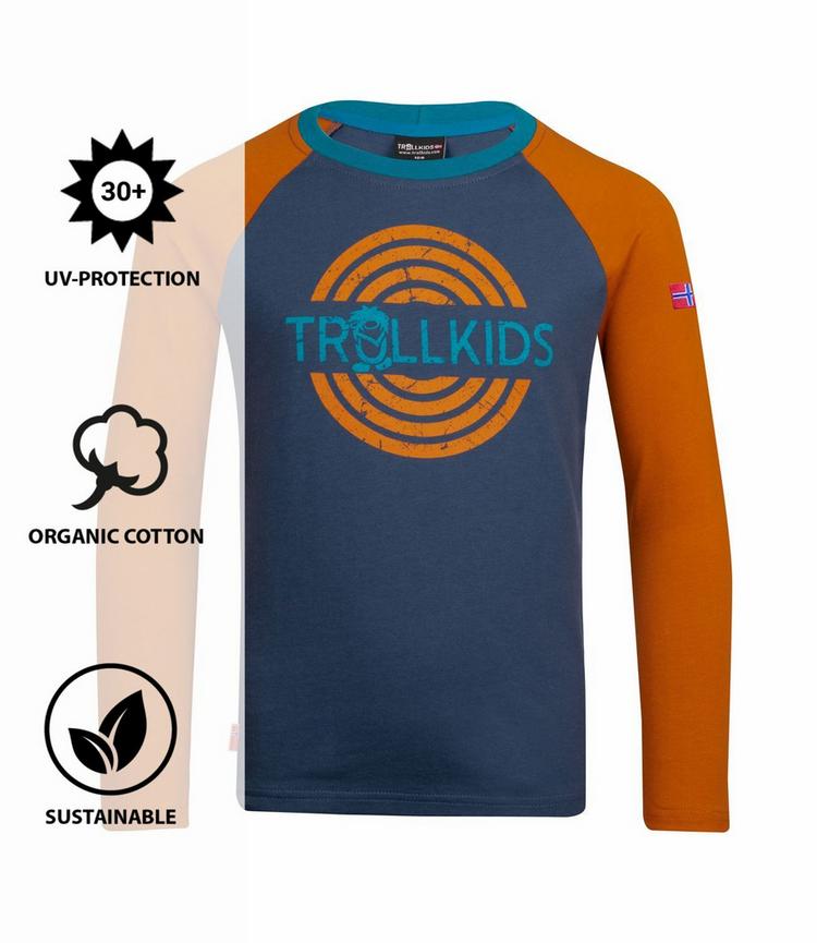 Trollkids Trollkids Preikestolen Longshirt Kinder - Nachtblau/Zimt - 0 | SportScheck