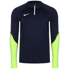 Nike Strike 23 Drill Top Funktionsshirt Herren dunkelblau / neongelb