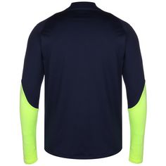 Rückansicht von Nike Strike 23 Drill Top Funktionsshirt Herren dunkelblau / neongelb
