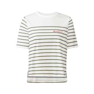 Lascana T-Shirt Damen weiß-khaki gestreift