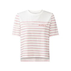 Lascana T-Shirt T-Shirt Damen weiß-rosé gestreift