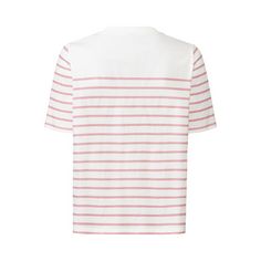 Rückansicht von Lascana T-Shirt T-Shirt Damen weiß-rosé gestreift