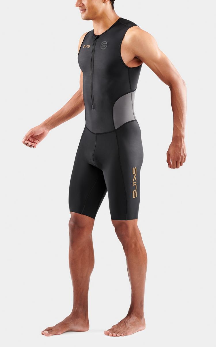 Skins Skins Brand S/L Triathlonanzug Herren - black/carbon - 2 | SportScheck