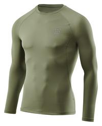 Skins 2-Series Long Sleeve Top Funktionsshirt Herren - khaki