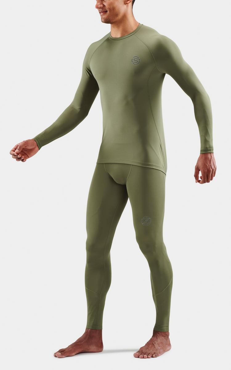 Skins Skins 2-Series Long Sleeve Top Funktionsshirt Herren - khaki - 1 | SportScheck