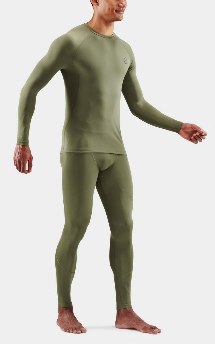 Skins Skins 2-Series Long Sleeve Top Funktionsshirt Herren - khaki - 2 | SportScheck