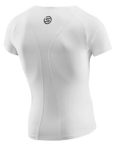 Rückansicht von Skins Short Sleeve Baselayer Unterhemd Herren white