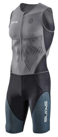 Skins Elite S/L Triathlonanzug Herren charcoal/carbon