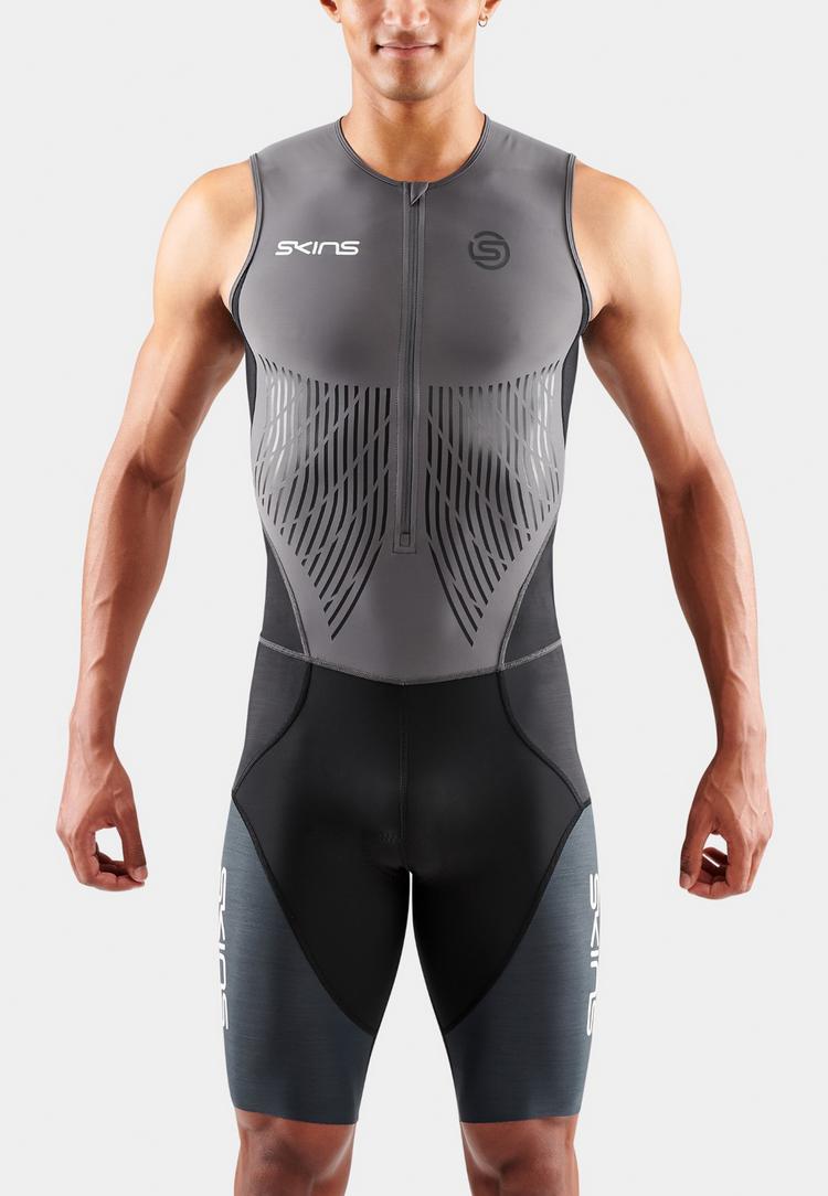 Skins Skins Elite S/L Triathlonanzug Herren - charcoal/carbon - 0 | SportScheck