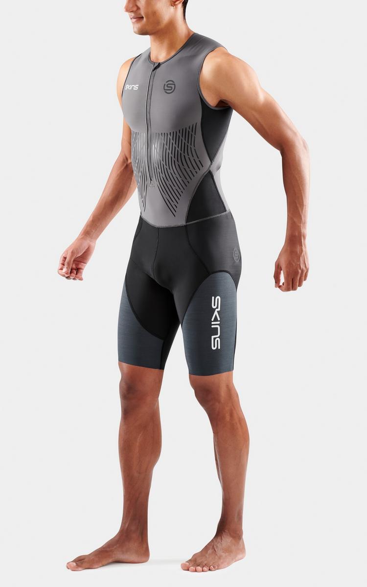 Skins Skins Elite S/L Triathlonanzug Herren - charcoal/carbon - 2 | SportScheck