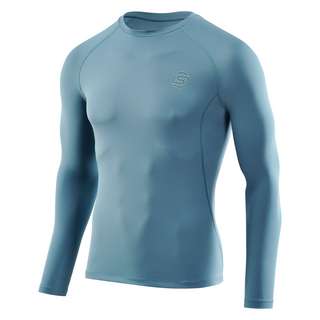 Skins 2-Series Long Sleeve Top Funktionsshirt Herren blue grey