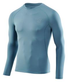 Skins 2-Series Long Sleeve Top Funktionsshirt Herren blue grey
