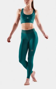 Rückansicht von Skins 2-Series Long Tight Tights Damen lt. teal