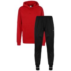 Rückansicht von Nike Strike Jogginganzug Trainingsanzug Herren rot / schwarz