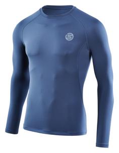 Skins 2-Series Long Sleeve Top Funktionsshirt Herren navy blue