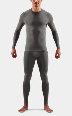 Rückansicht von Skins 2-Series Long Sleeve Top Funktionsshirt Herren charcoal