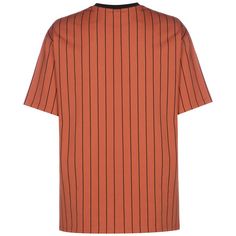 Rückansicht von New Era Pinstripe Oversized T-Shirt Herren orange / schwarz