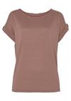 Lascana Kurzarmshirt T-Shirt Damen - altrosa