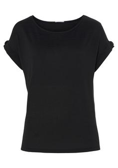 Lascana Kurzarmshirt T-Shirt Damen schwarz