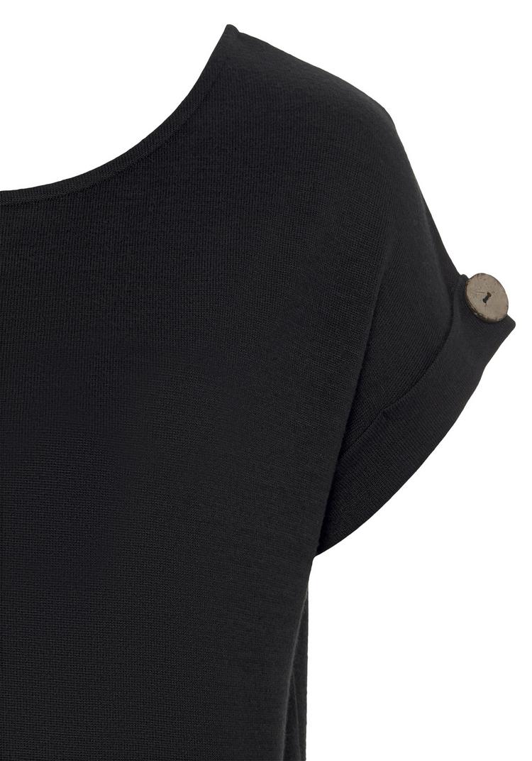 Lascana Lascana Kurzarmshirt T-Shirt Damen - schwarz - 1 | SportScheck