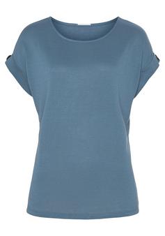 Lascana Kurzarmshirt T-Shirt Damen blau