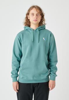 Rückansicht von Cleptomanicx Hooded Embro Gull 2 Kapuzenshirt Herren North Atlantic