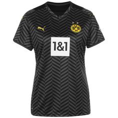 PUMA Borussia Dortmund 21/22 Auswärts Fußballtrikot Damen anthrazit / gelb
