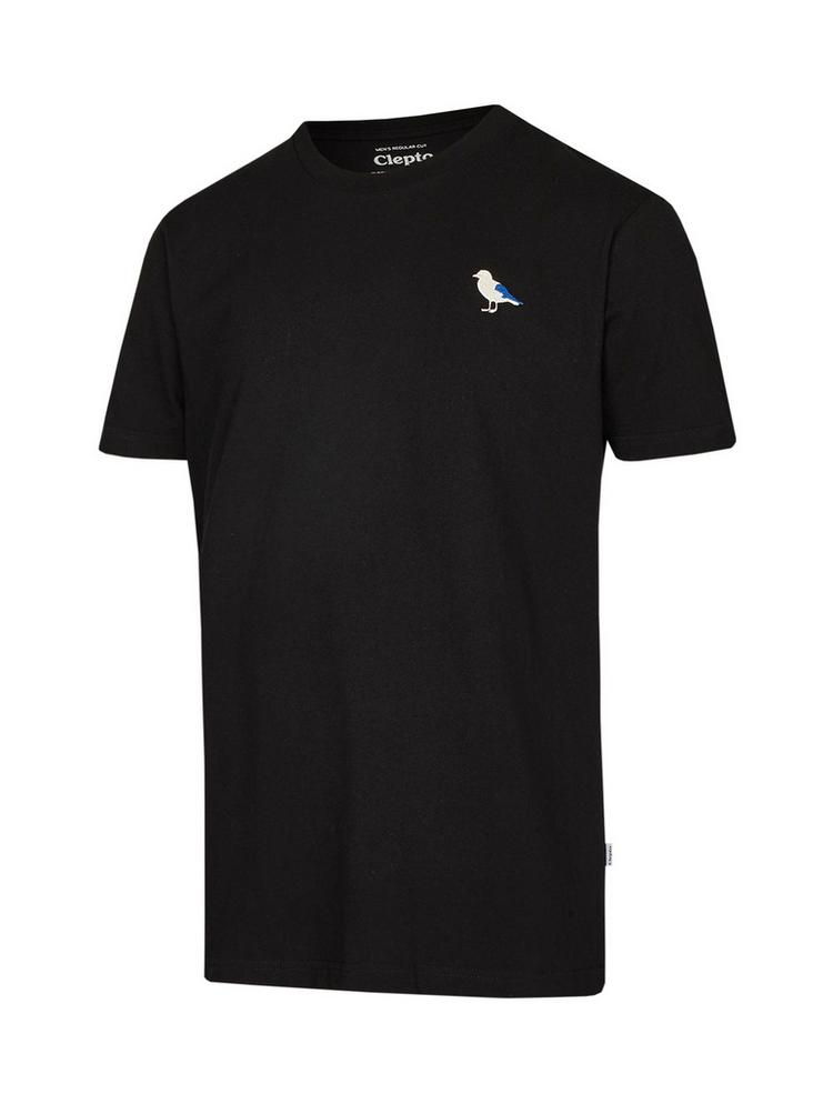 Cleptomanicx Cleptomanicx Embro Gull T-Shirt Herren - Black - 0 | SportScheck