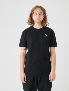 Rückansicht von Cleptomanicx Embro Gull T-Shirt Herren Black