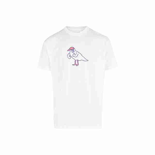 Cleptomanicx Gull Cap Printshirt Herren White