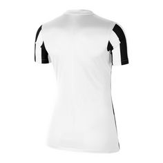 Rückansicht von Nike Division IV Striped Trikot kurzarm Damen Fußballtrikot Damen weissschwarz