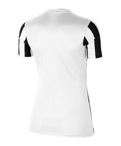 Rückansicht von Nike Division IV Striped Trikot kurzarm Damen Fußballtrikot Damen weissschwarz