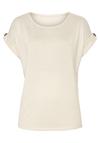 Lascana Kurzarmshirt T-Shirt Damen - creme