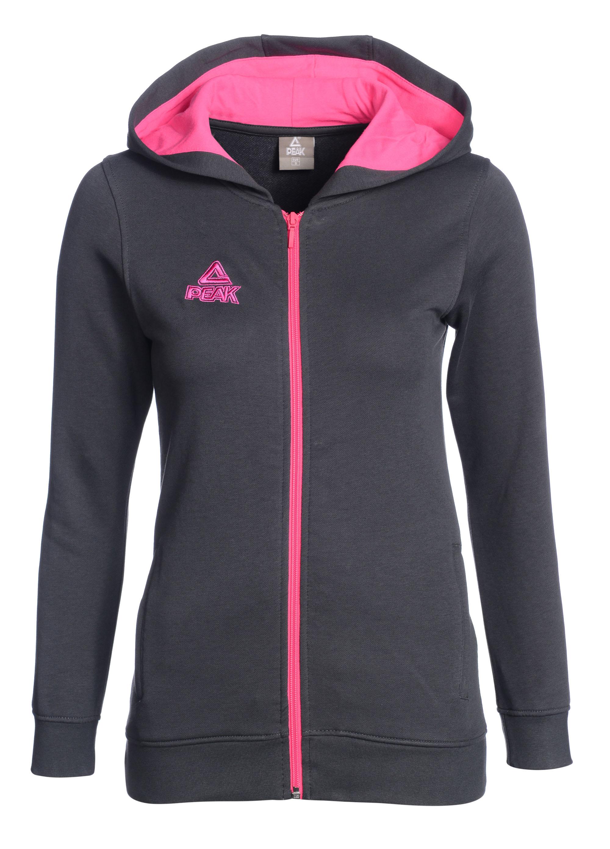 Peak classic Sweatjacke Damen Grau Pink
