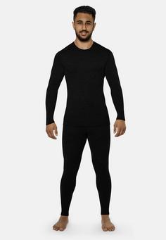 Rückansicht von normani Outdoor Sports Merino Melbourne/Sydney Wäscheset Herren Schwarz