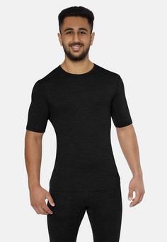 Rückansicht von normani Outdoor Sports Merino Darwin T-Shirt Herren Schwarz