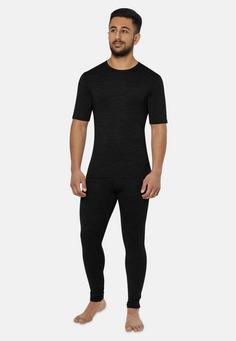 Rückansicht von normani Outdoor Sports Merino Sydney Thermounterhose Herren Schwarz