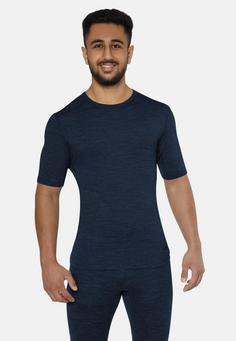 Rückansicht von normani Outdoor Sports Merino Darwin T-Shirt Herren Navy